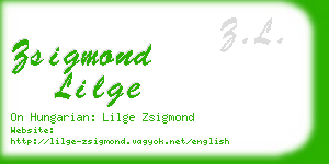 zsigmond lilge business card